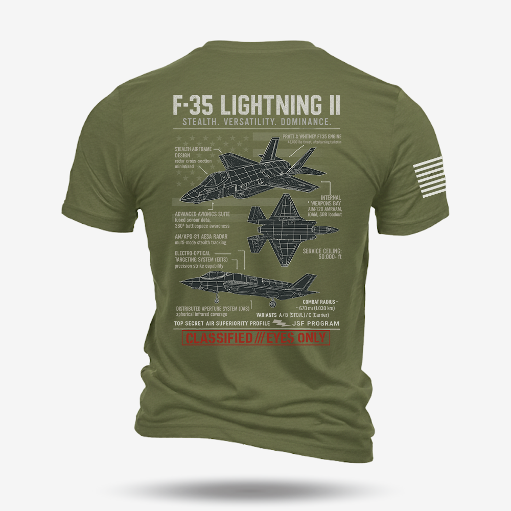 F-35 Lightning II Schematic T Shirt