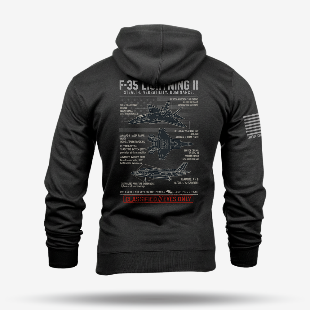 F-35 Lightning II Schematic Hoodie