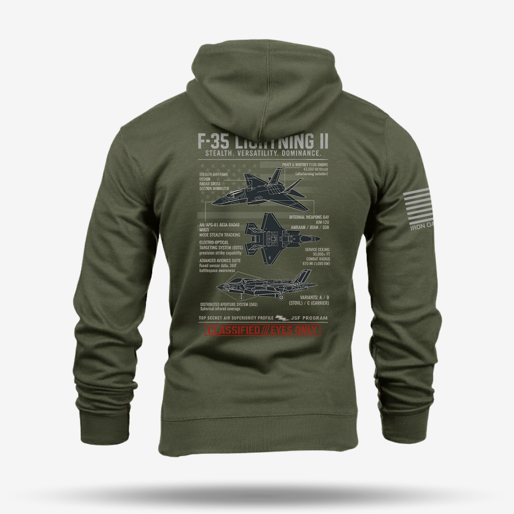 F-35 Lightning II Schematic Hoodie