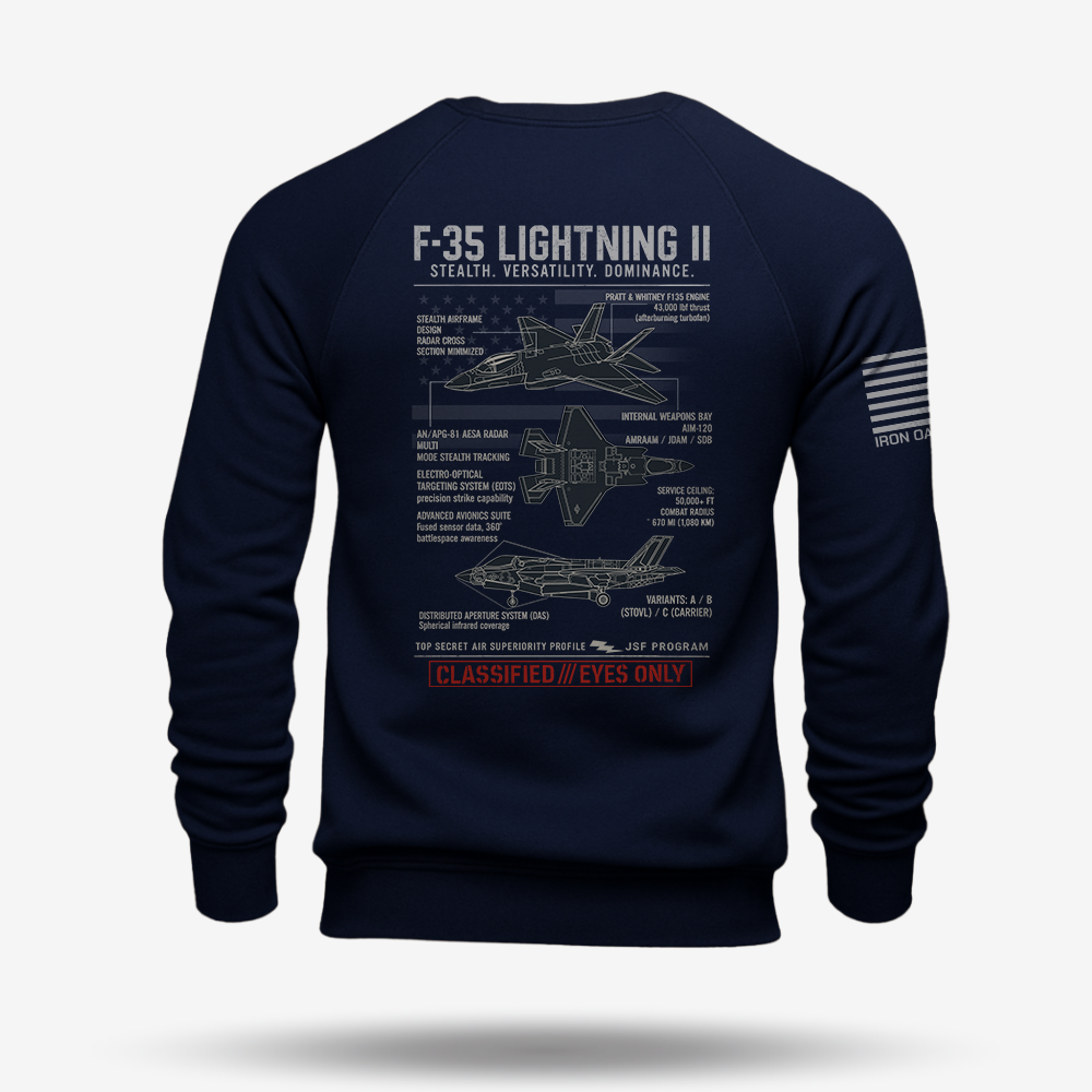 F-35 Lightning II Schematic Sweatshirt