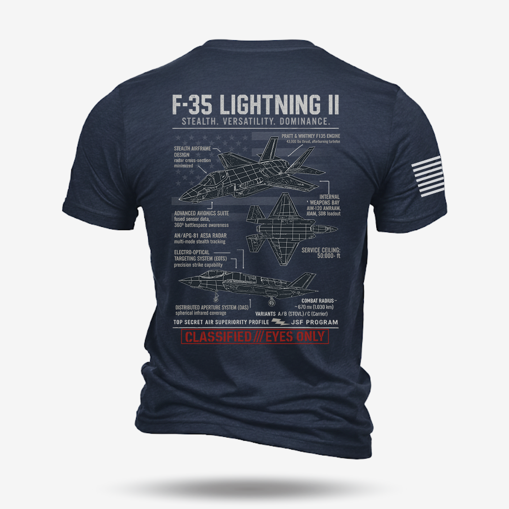 F-35 Lightning II Schematic T Shirt