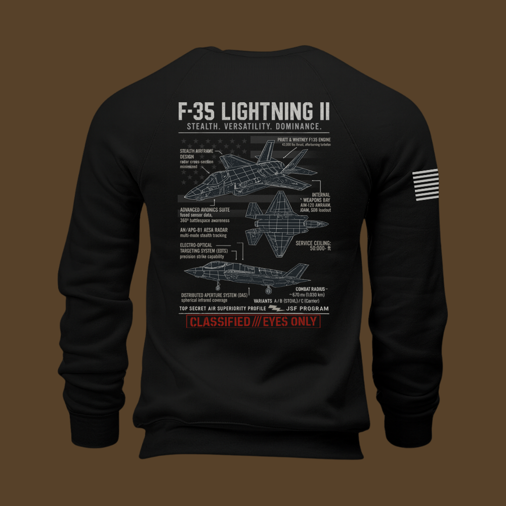 F-35 Lightning II Schematic Sweatshirt