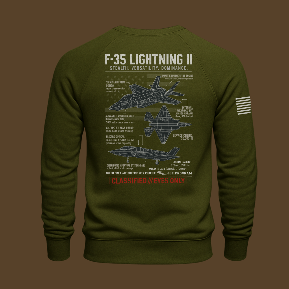F-35 Lightning II Schematic Sweatshirt