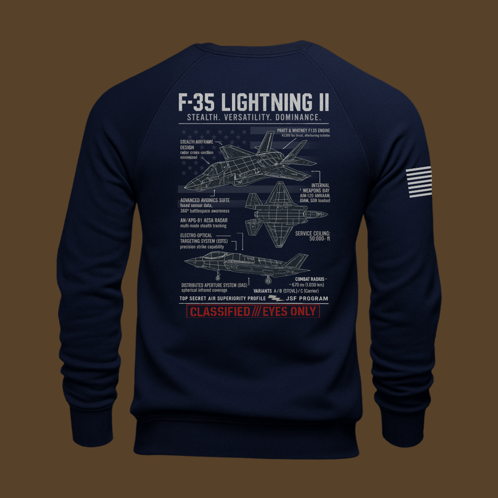 F-35 Lightning II Schematic Sweatshirt