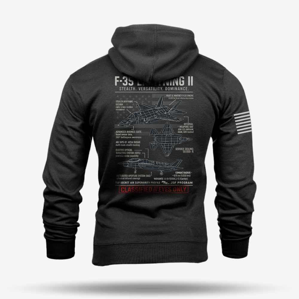 F-35 Lightning II Schematic Hoodie