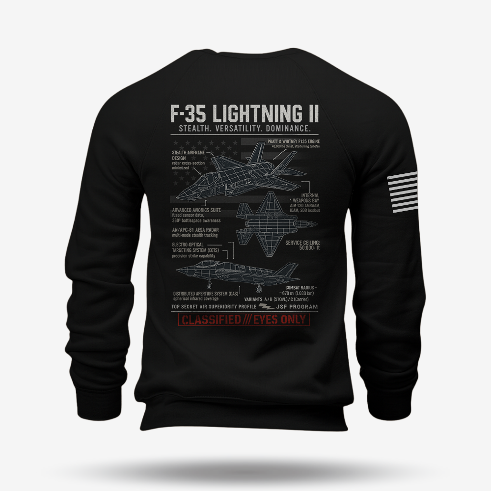 F-35 Lightning II Schematic Sweatshirt