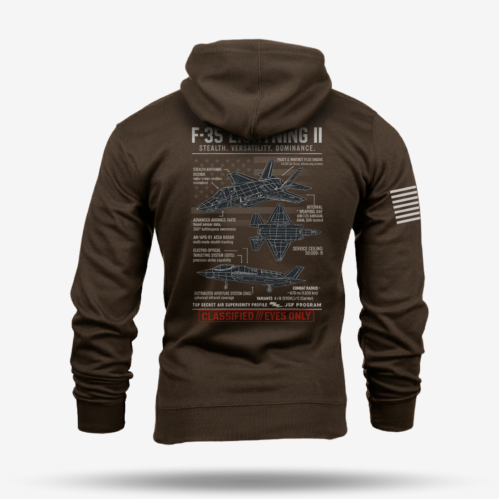 F-35 Lightning II Schematic Hoodie