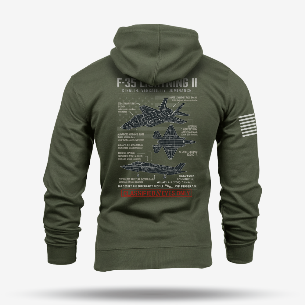 F-35 Lightning II Schematic Hoodie