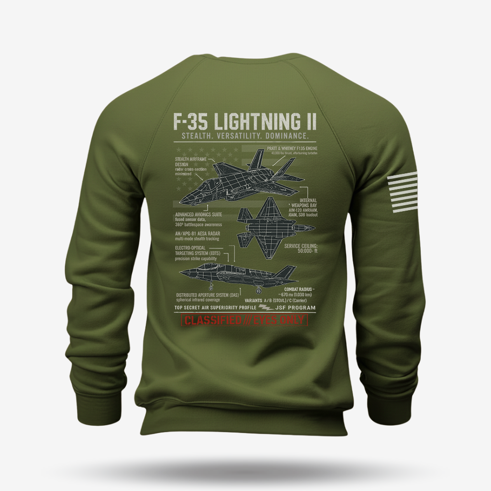 F-35 Lightning II Schematic Sweatshirt
