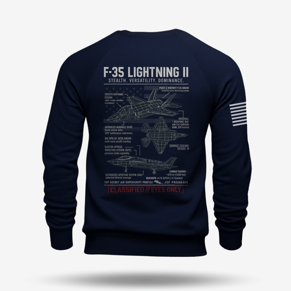 F-35 Lightning II Schematic Sweatshirt