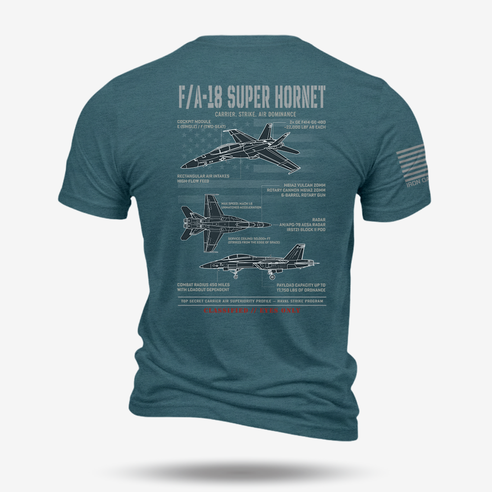 F/A-18 Super Hornet Schematic T Shirt