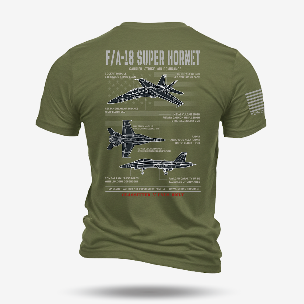 F/A-18 Super Hornet Schematic T Shirt