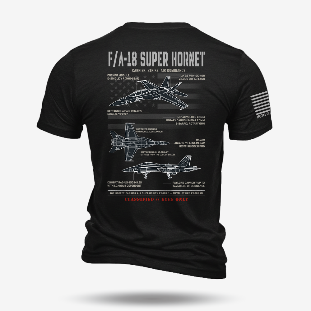 F/A-18 Super Hornet Schematic T Shirt
