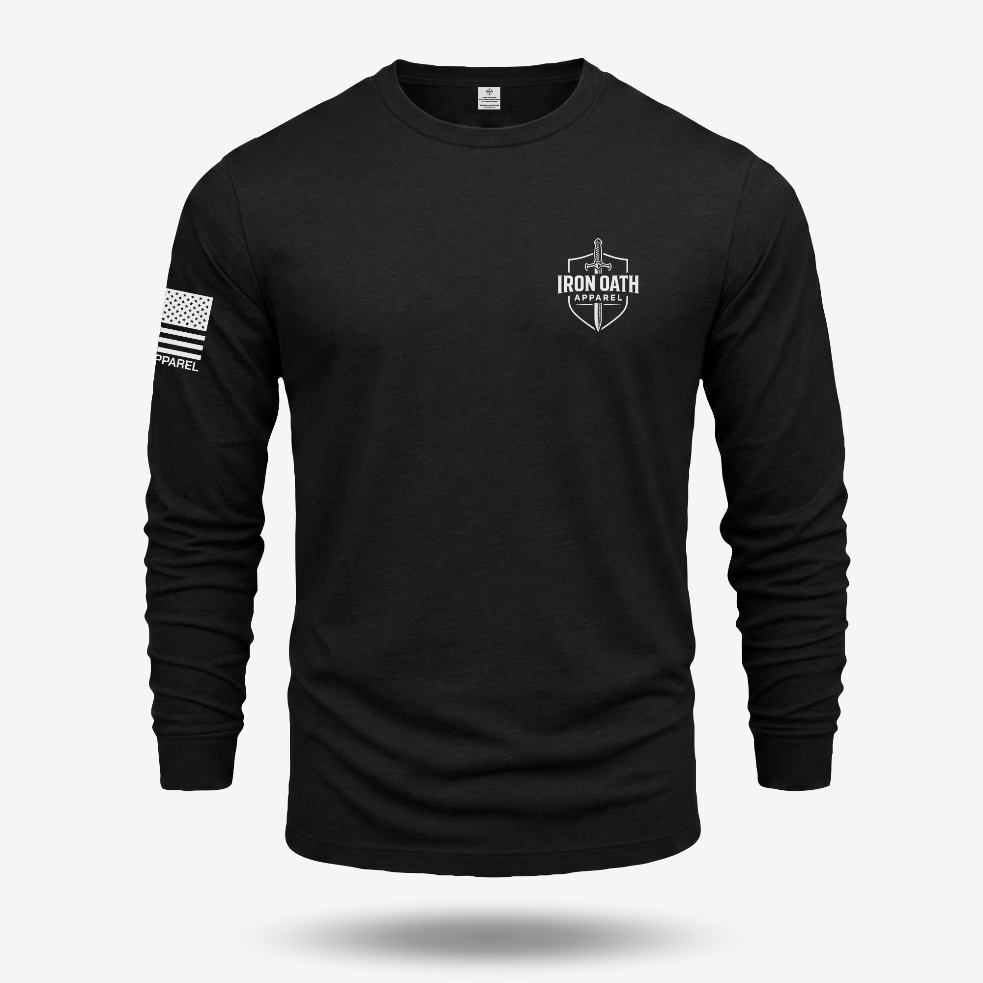 Faith Over Fear – Distressed American Flag Long Sleeve