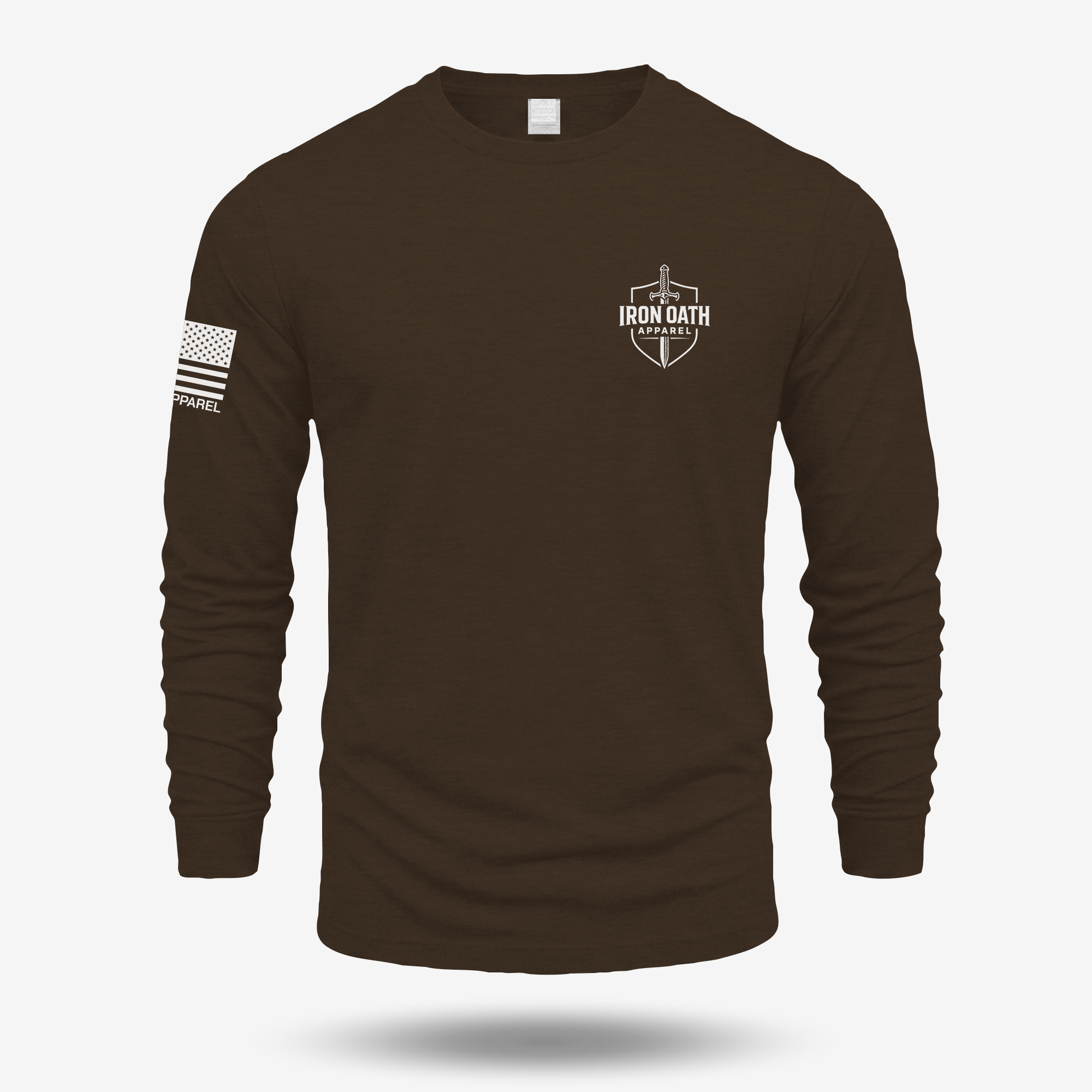 Faith Over Fear – Distressed American Flag Long Sleeve