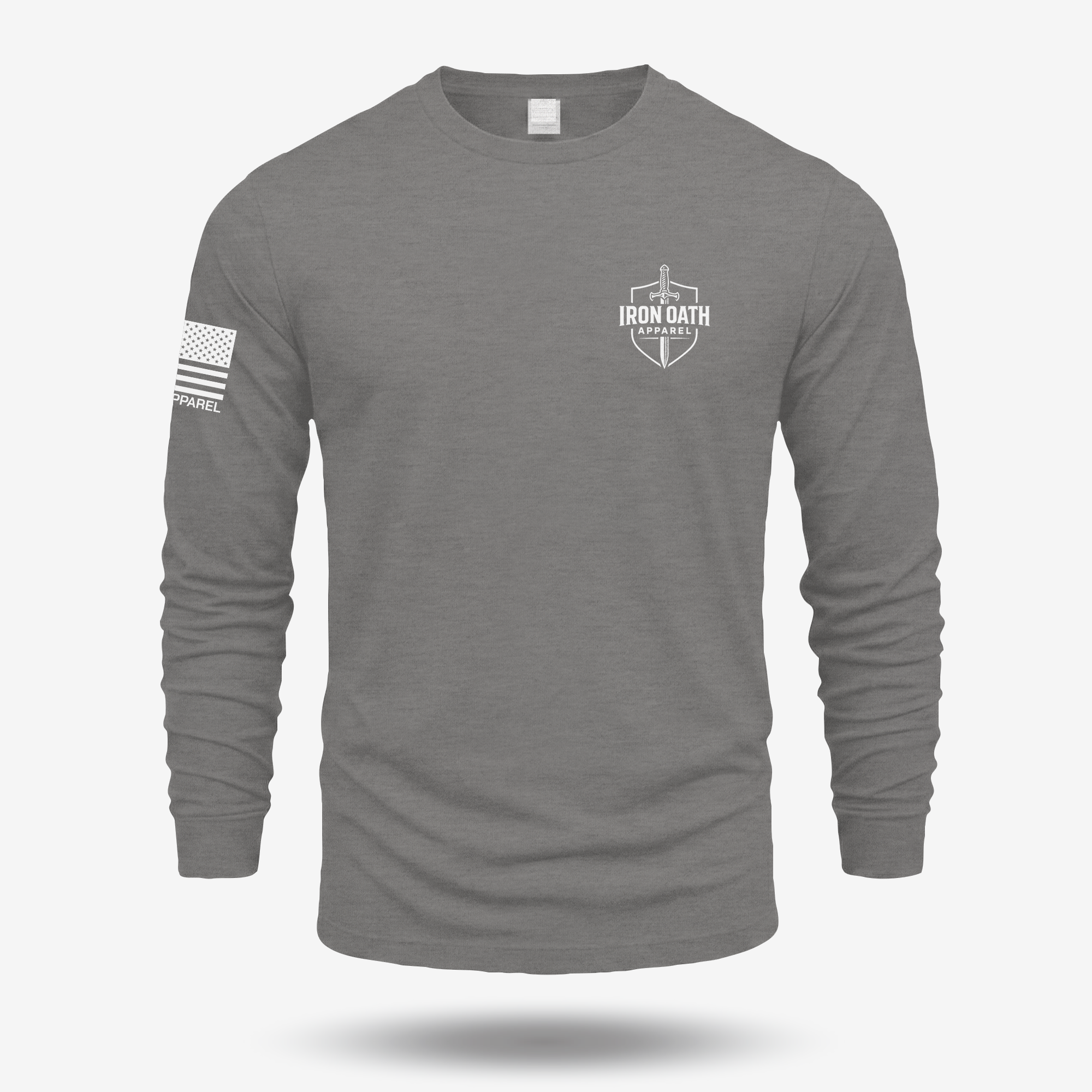 Faith Over Fear – Distressed American Flag Long Sleeve