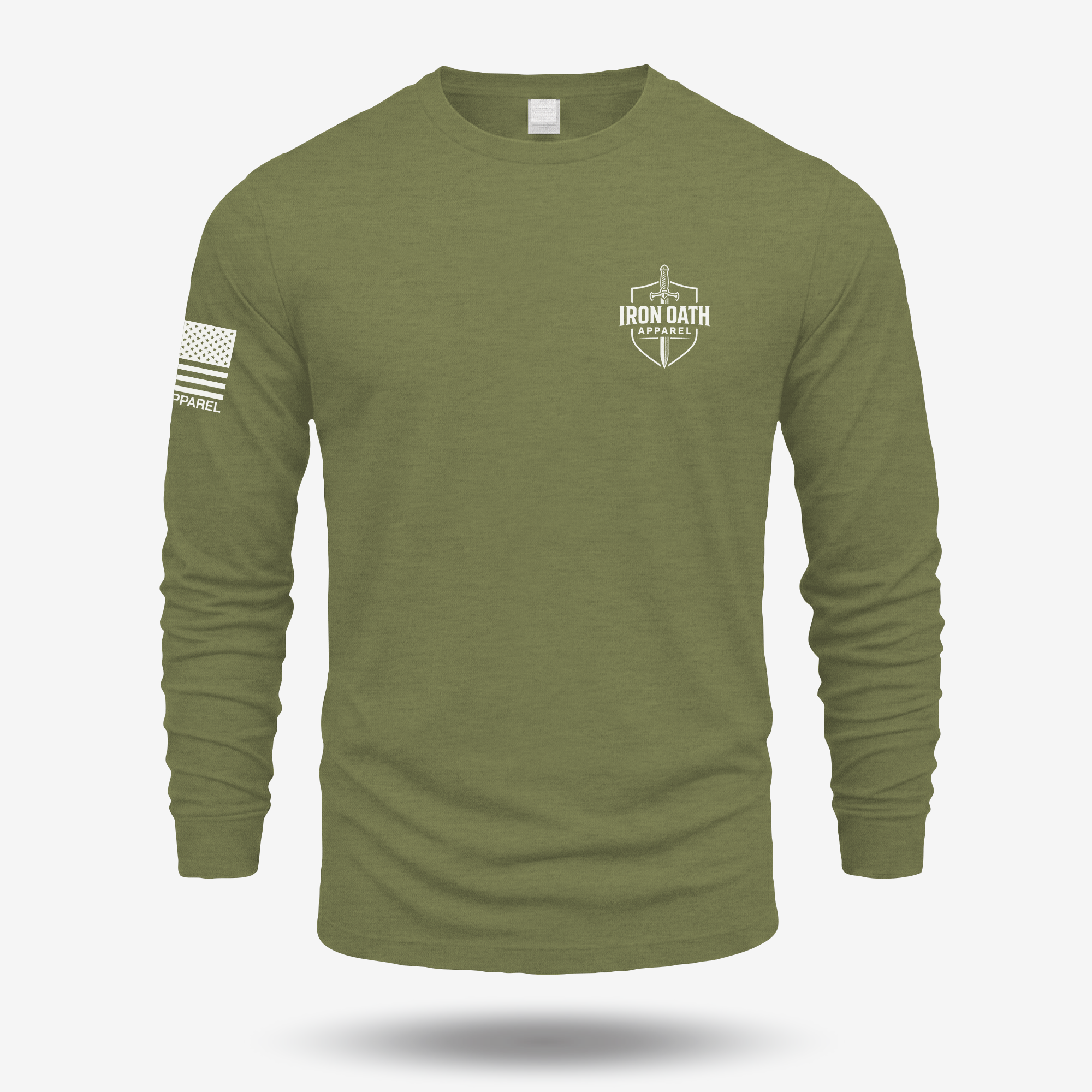 Faith Over Fear – Distressed American Flag Long Sleeve