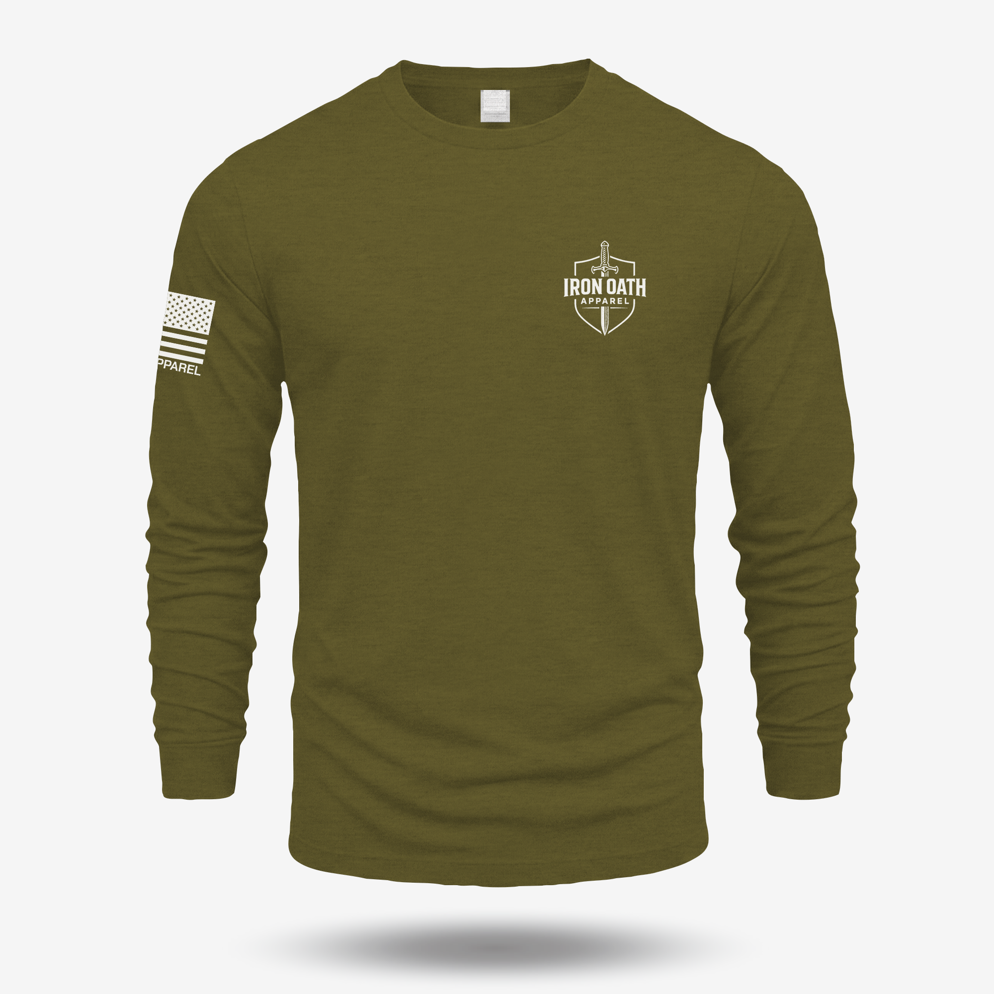 Faith Over Fear – Distressed American Flag Long Sleeve
