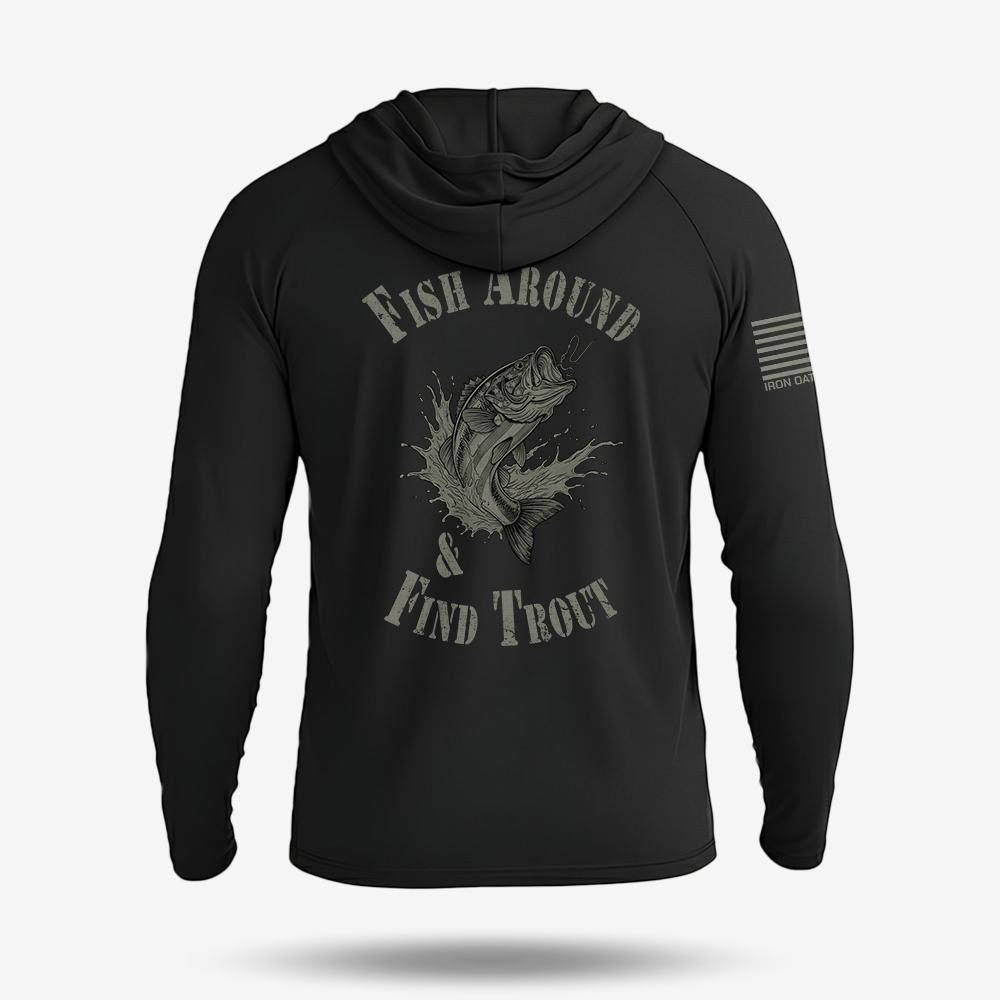 Fish Around Find Trout Lightweight Hoodie