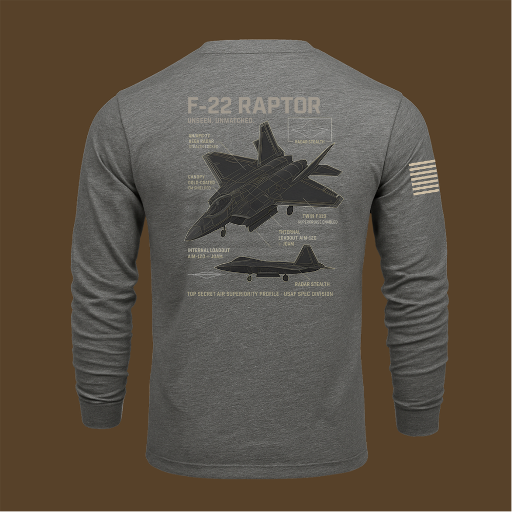 F-22 Schematic Long Sleeve