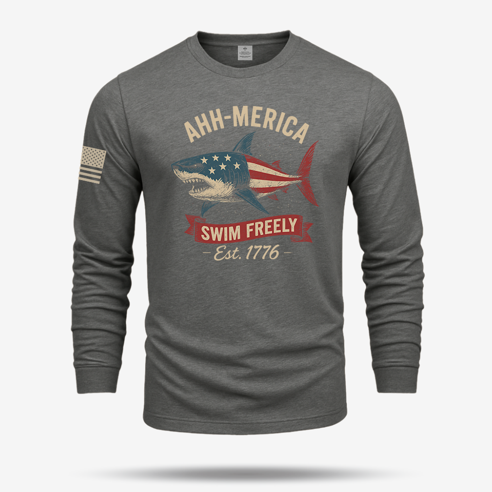 Ahh Merica Swim Freely Long Sleeve