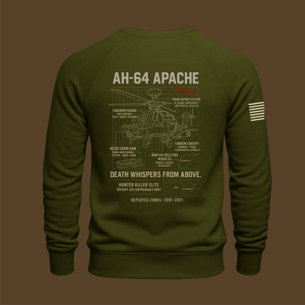 AH-64 Apache Schematic Sweatshirt