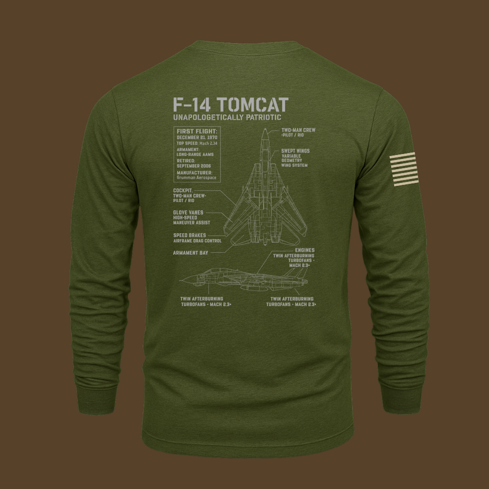 F-14 Tomcat Schematic Long Sleeve