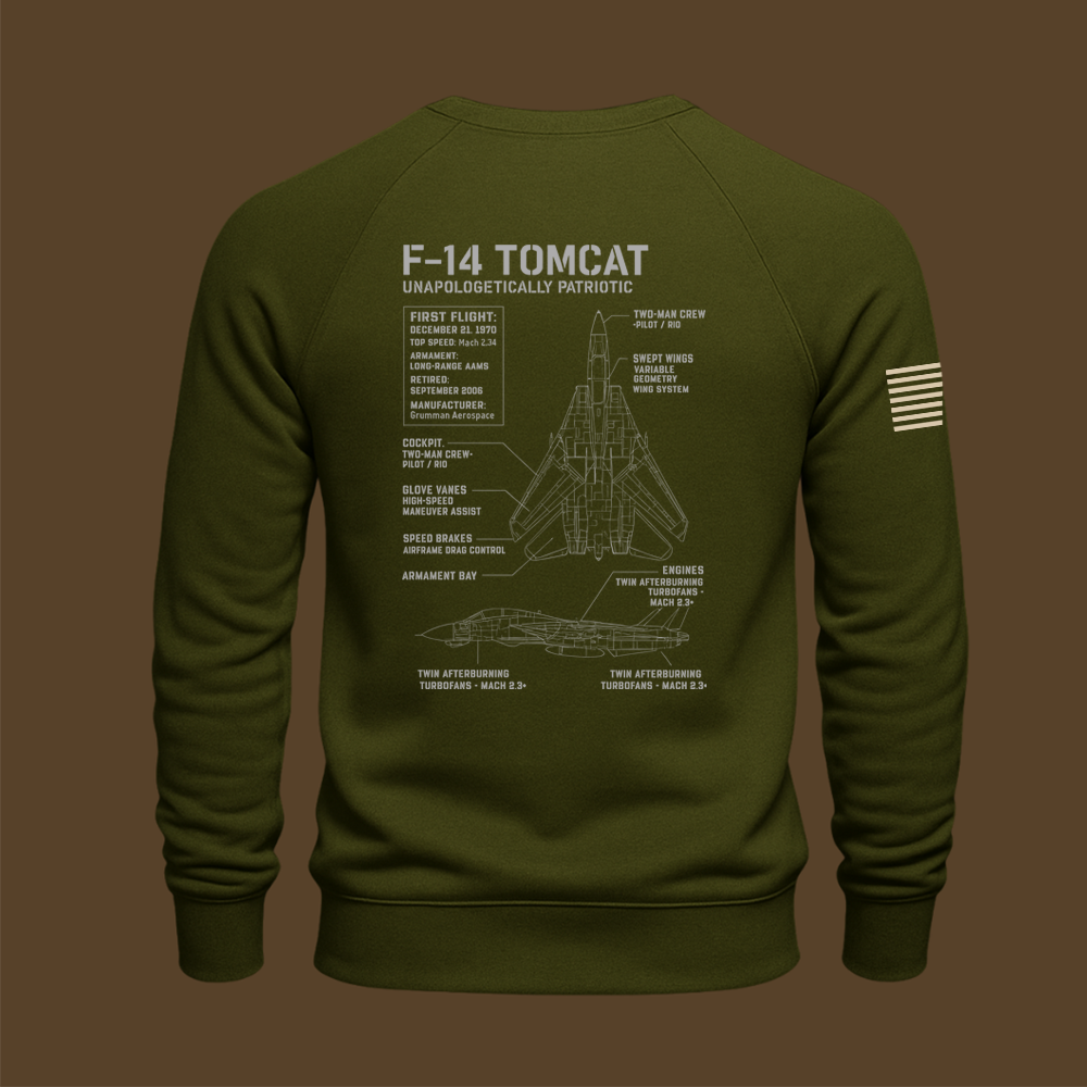 F-14 Tomcat Schematic Sweatshirt