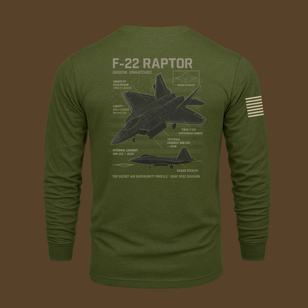 F-22 Schematic Long Sleeve