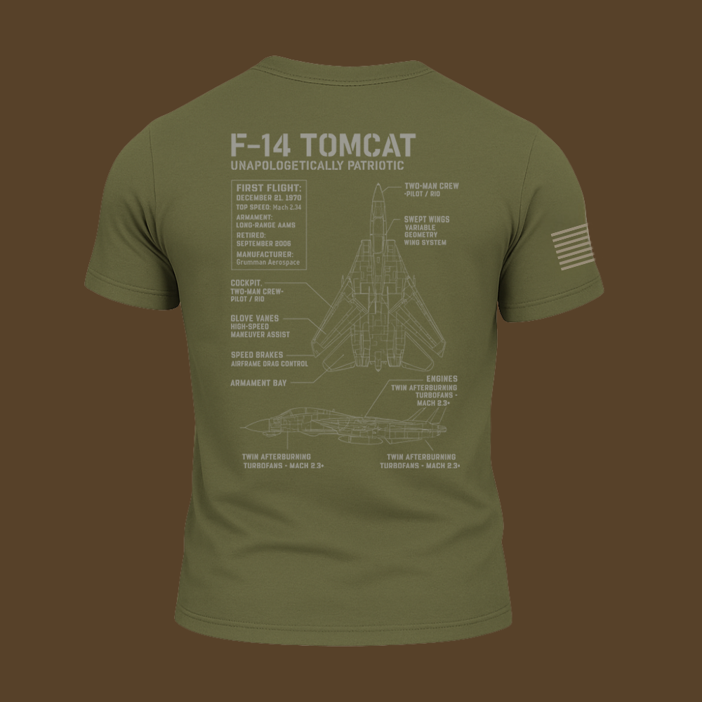 F-14 Tomcat Schematic T Shirt