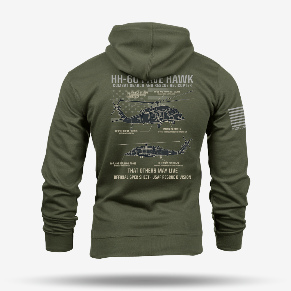 HH-60 PAVE HAWK Schematic Hoodie