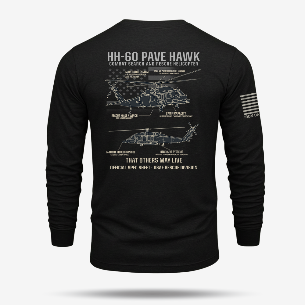 HH-60 PAVE HAWK Schematic Long Sleeve