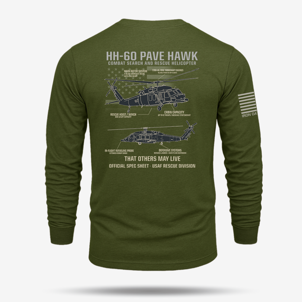 HH-60 PAVE HAWK Schematic Long Sleeve
