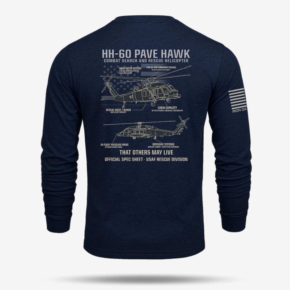 HH-60 PAVE HAWK Schematic Long Sleeve