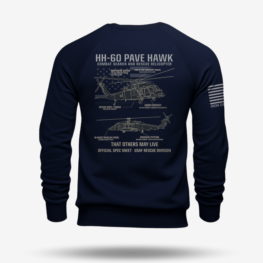 HH-60 PAVE HAWK Schematic Sweatshirt