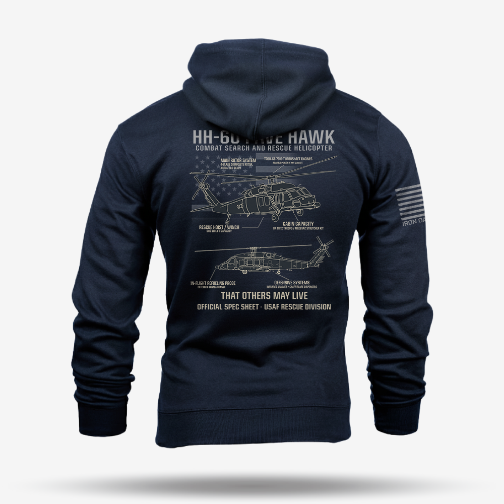 HH-60 PAVE HAWK Schematic Hoodie