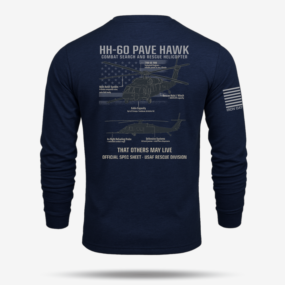 HH-60 PAVE HAWK Schematic Long Sleeve