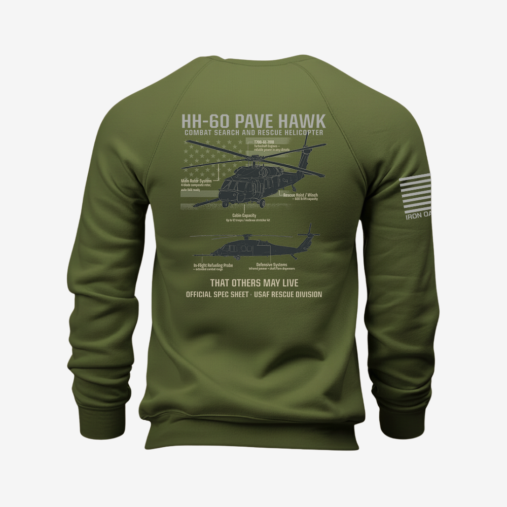 HH-60 PAVE HAWK Schematic Sweatshirt