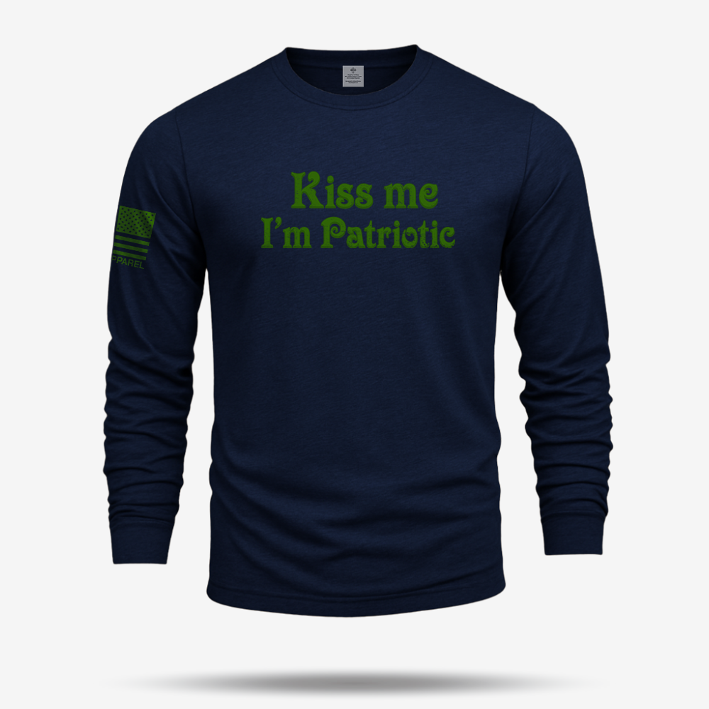 Kiss Me I'm Patriotic Long Sleeve