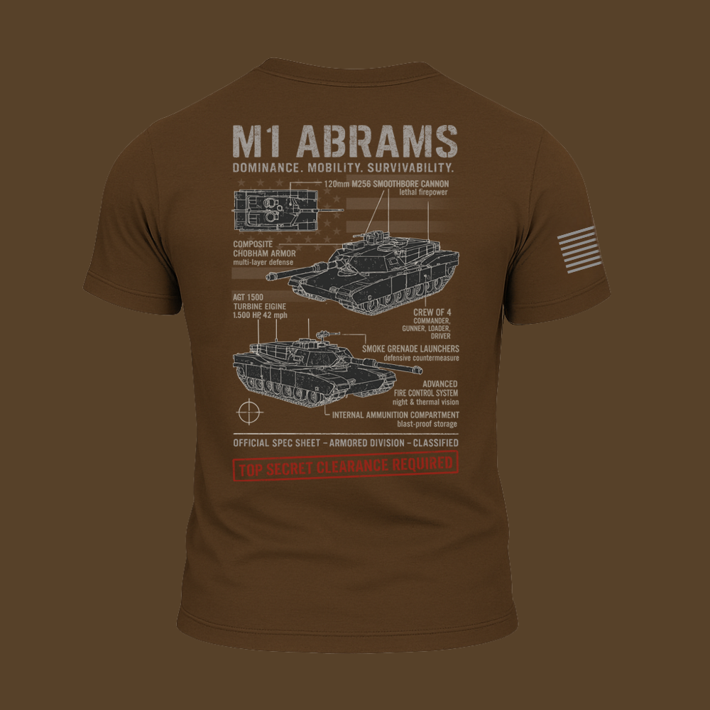M1 Abrams Schematic T Shirt
