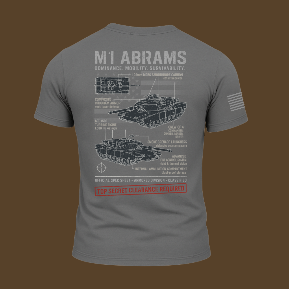 M1 Abrams Schematic T Shirt
