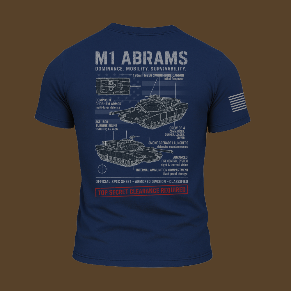 M1 Abrams Schematic T Shirt