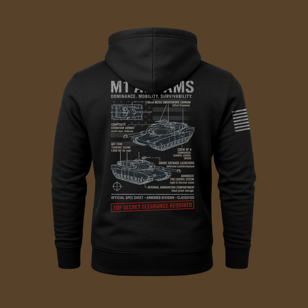 M1 Abrams Schematic Hoodie