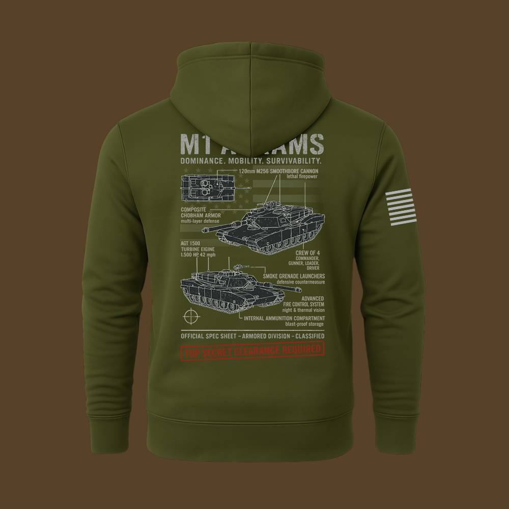 M1 Abrams Schematic Hoodie