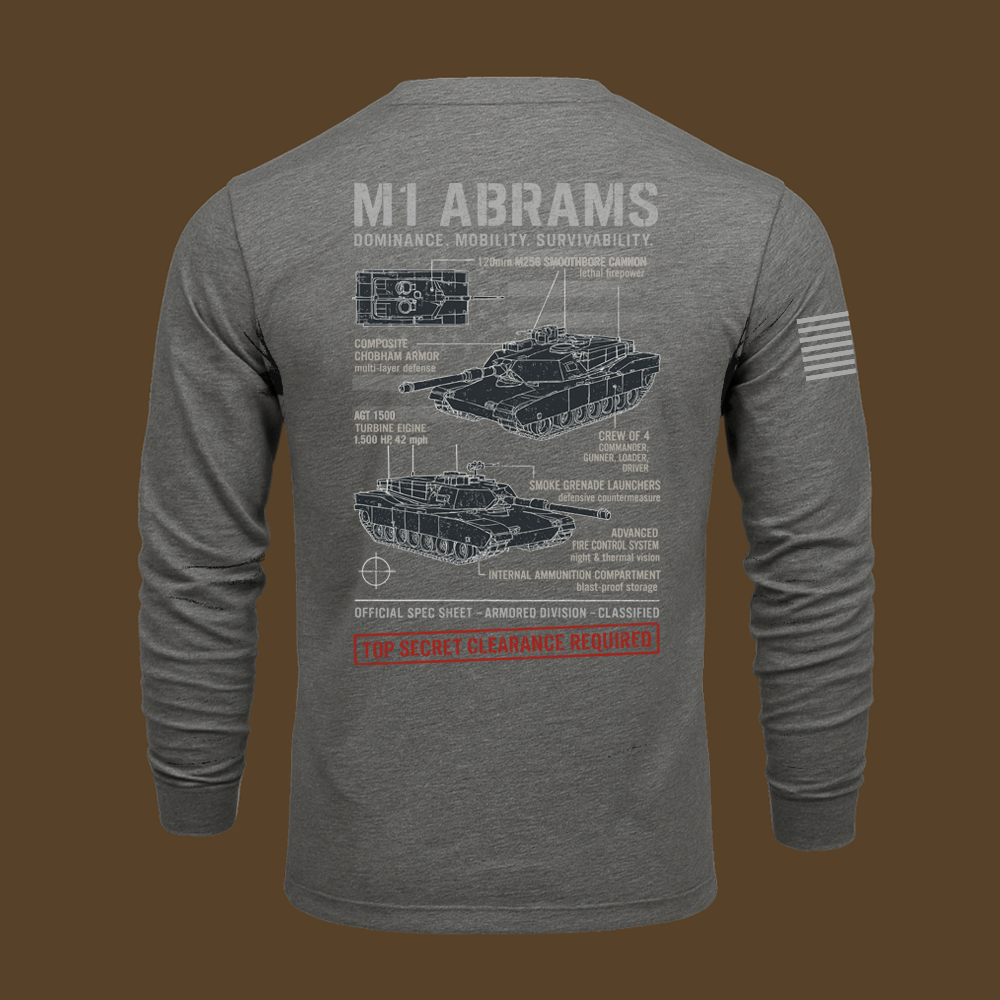 M1 Abrams Schematic Long Sleeve