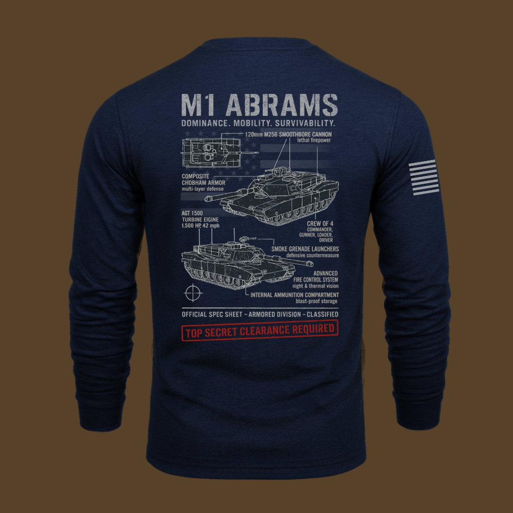 M1 Abrams Schematic Long Sleeve