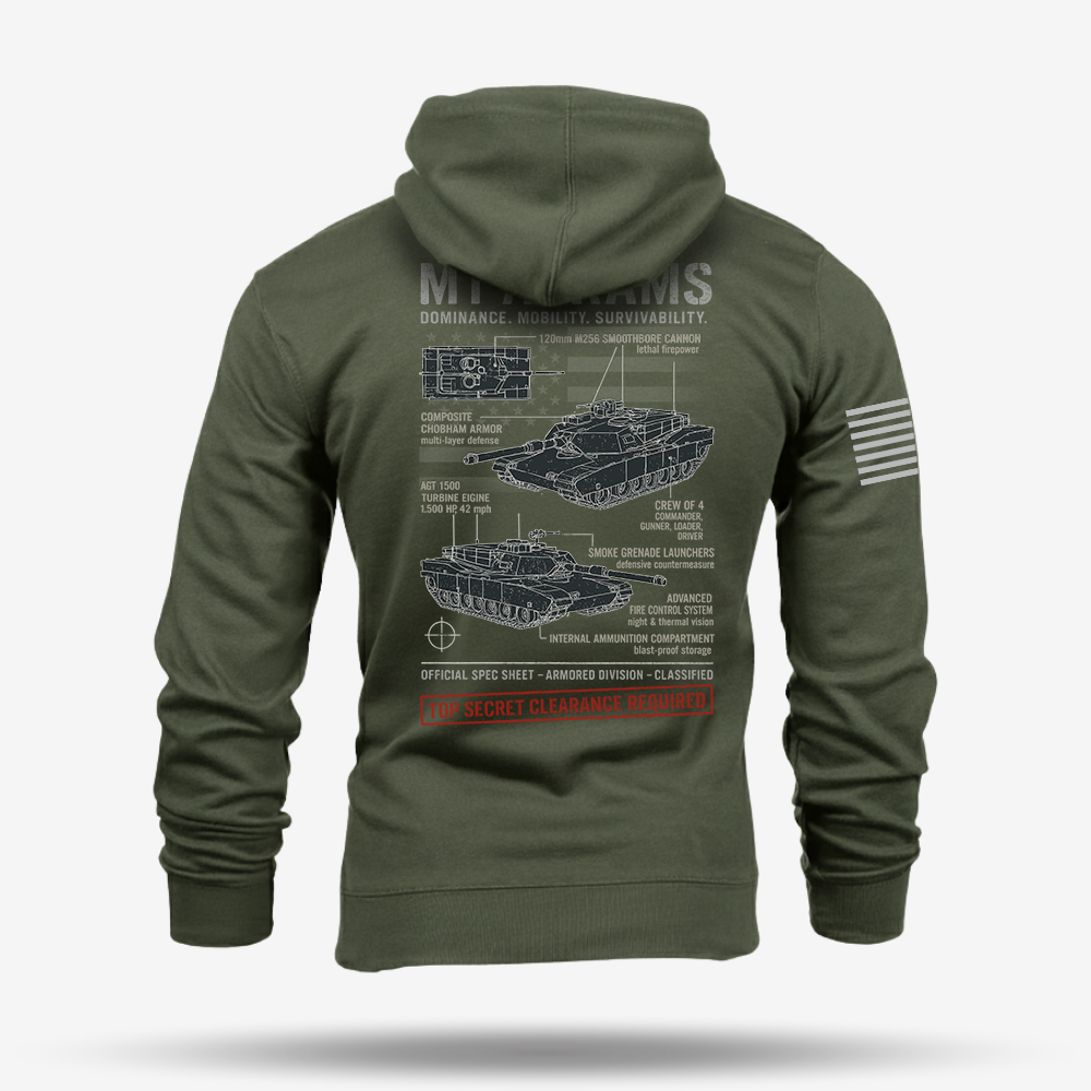 M1 Abrams Schematic Hoodie
