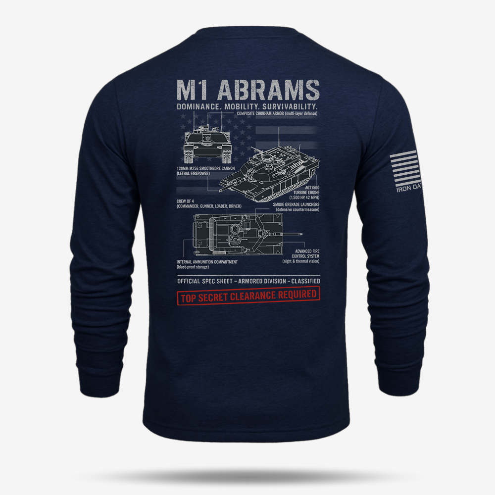 M1 Abrams Schematic Long Sleeve