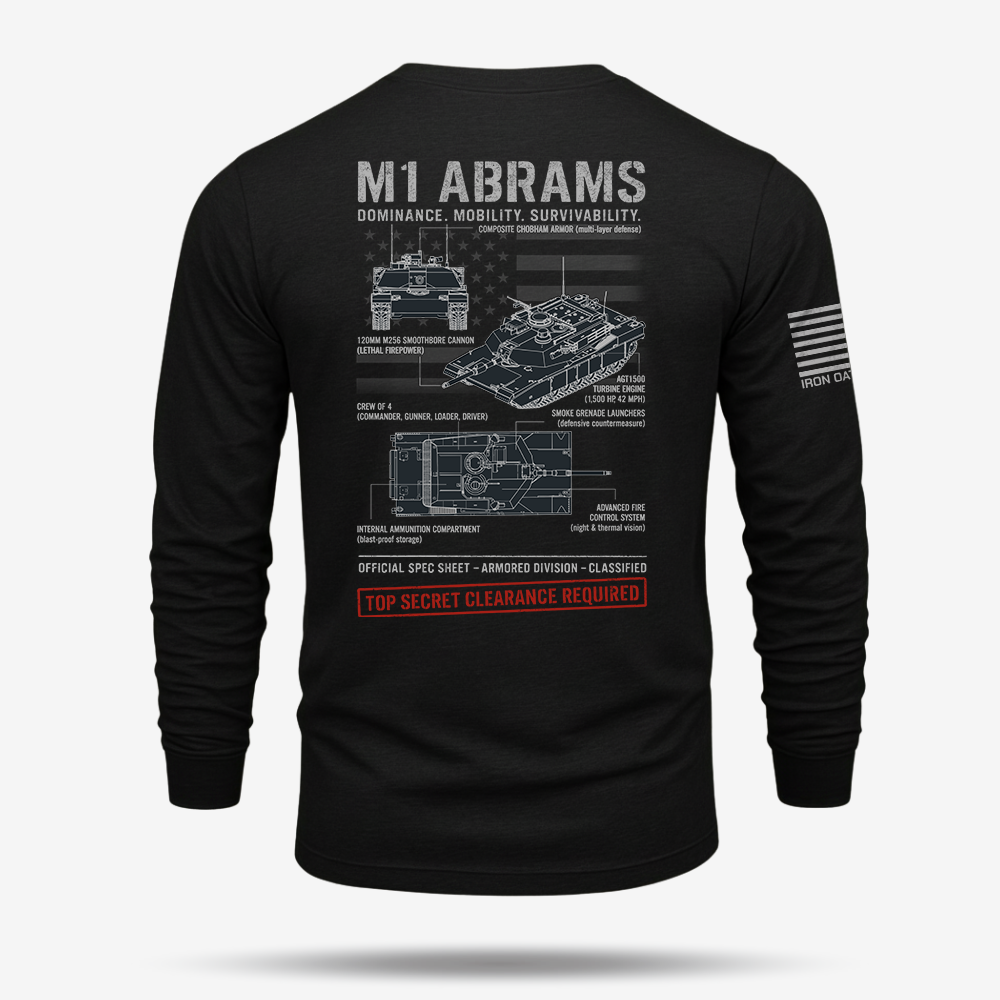 M1 Abrams Schematic Long Sleeve