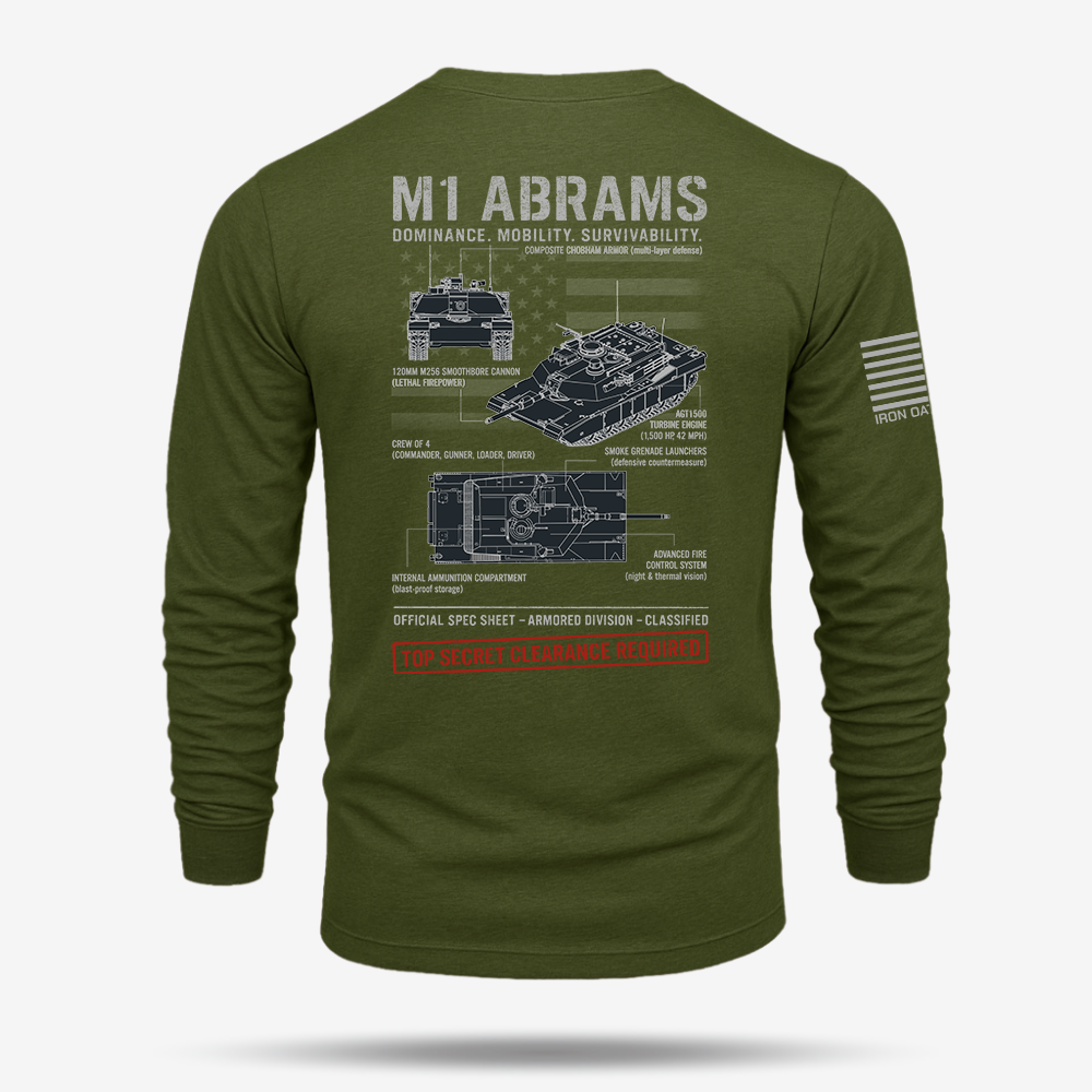 M1 Abrams Schematic Long Sleeve